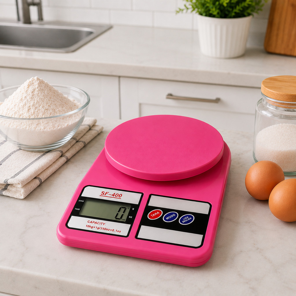 Balança de Cozinha até 10kg Rosa