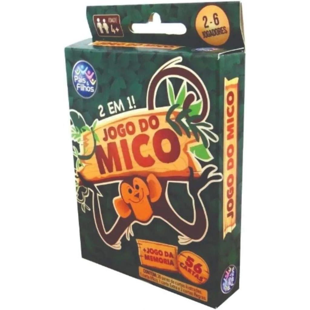 jogo do mico - 2 em 1 + jogo da memoria autor Pais & Filhos