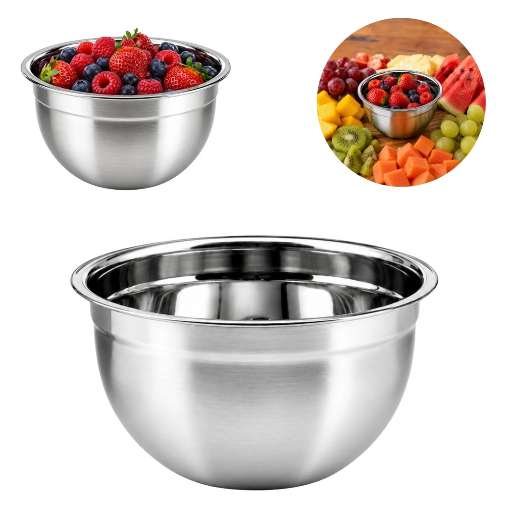 Tigela Inox Multiuso Utilidades Cozinha Moderna Luxo