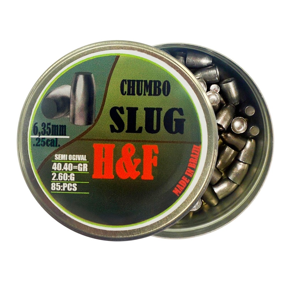 Chumbinho Slug 6.35mm 40,4GR 100un - Slug H&F