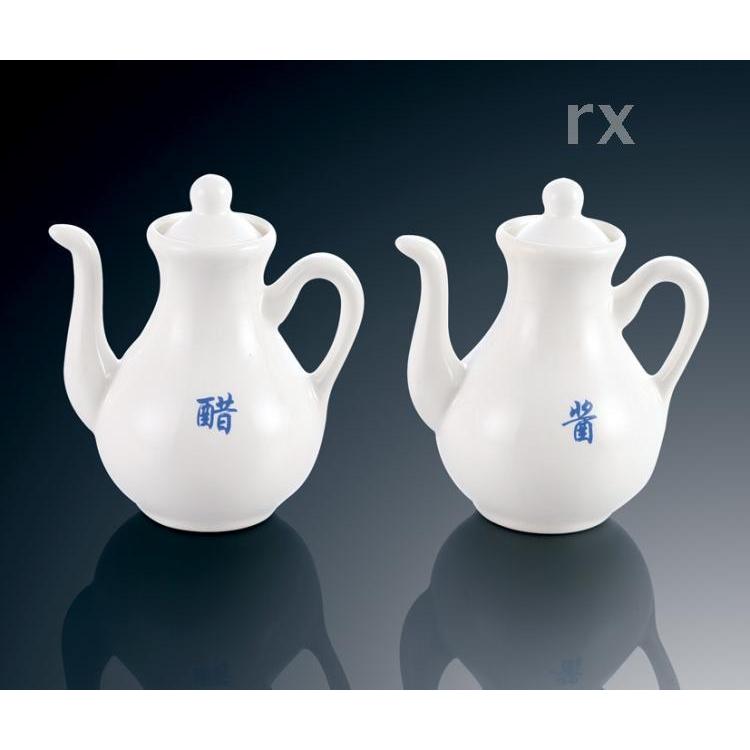 Tempo limitado utensílios de mesa magnésio branco porcelana molho pote óleo vinagre pote europeu cerâmica tempero garraf
