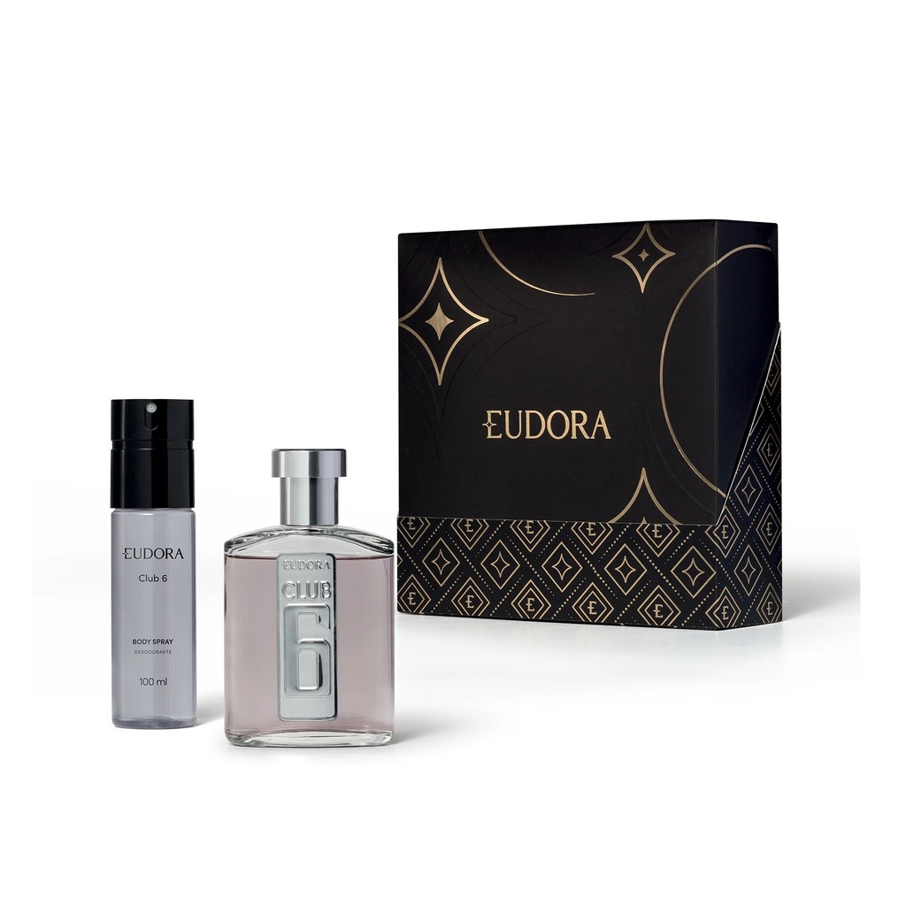 KIT PRESENTE EUDORA CLUB 6 (CLUB 6 COLÔNIA  + BODY SPRAY CLUB 6)