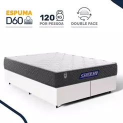 Cama Box com Colchão Gazin de Espuma D60 Double Face Force UP Queen 158cm