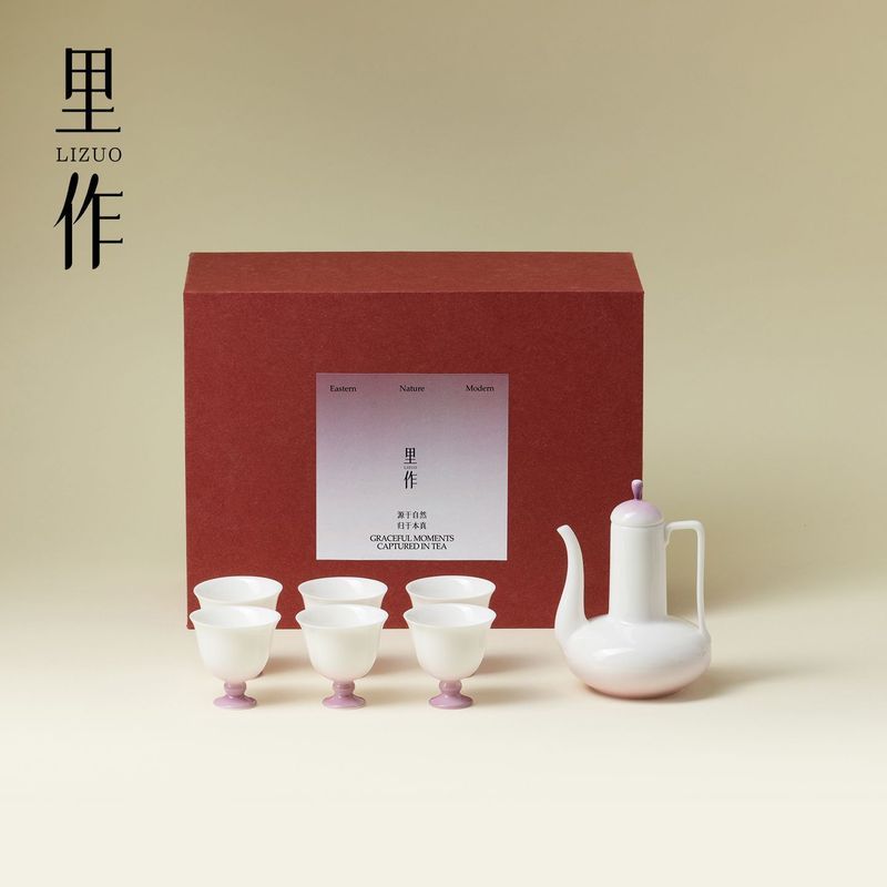 Tecnologia Zhijiang City Houjun Co., Ltd. Lizuo gradiente rosa roxo jarro de vinho conjunto de copo de vinho caixa de pr