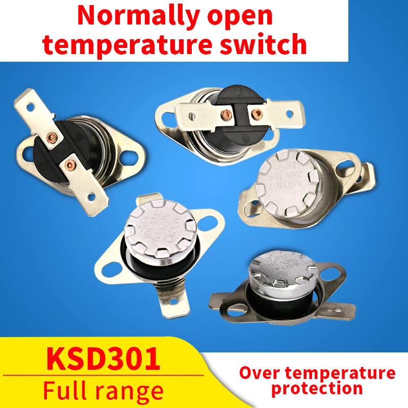 1 Peça KSD301 10A 250V 45-145 Graus Cerâmica KSD301 Interruptor De Temperatura Normalmente Aberto Termostato Controle Té