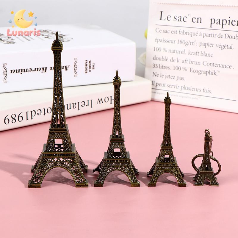 Lunaris Retro Paris Torre Eiffel Modelo Mesa De Casa Bronze Metal Estátua Estatueta Decoração Nova