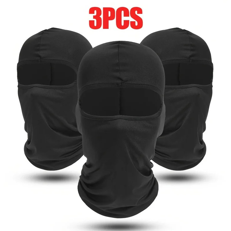 3 Pieces Quick-dry Balaclava Sports Full Face Mask Soft Breathable Beanies Cycling Helmet Liner Running Hiking Fishing H