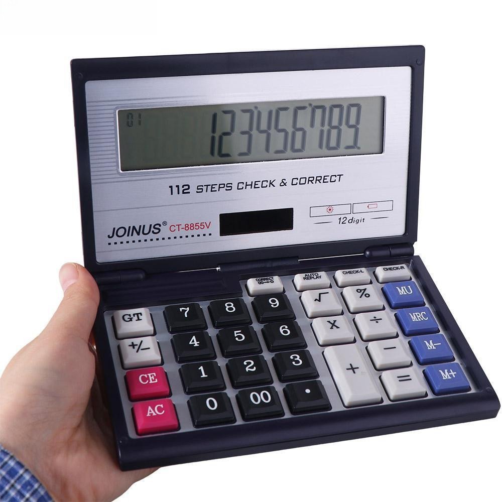 SOMEDAYZL0M Calculadora Dobrável Flip , Solar De 12 Dígitos , Tela Grande