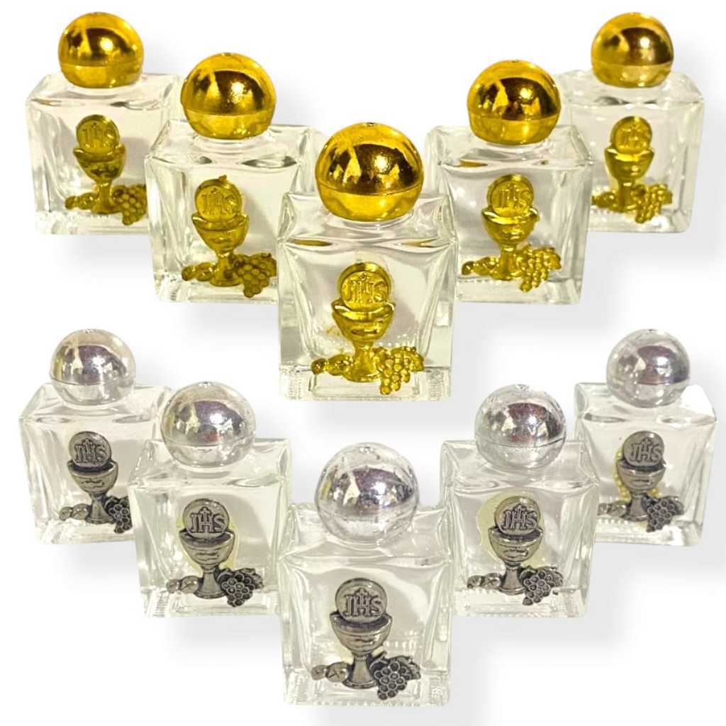Kit 10 Vidrinhos Delicados 1° Eucaristia Lembrancinha Crisma Batizado Casamento Promoção