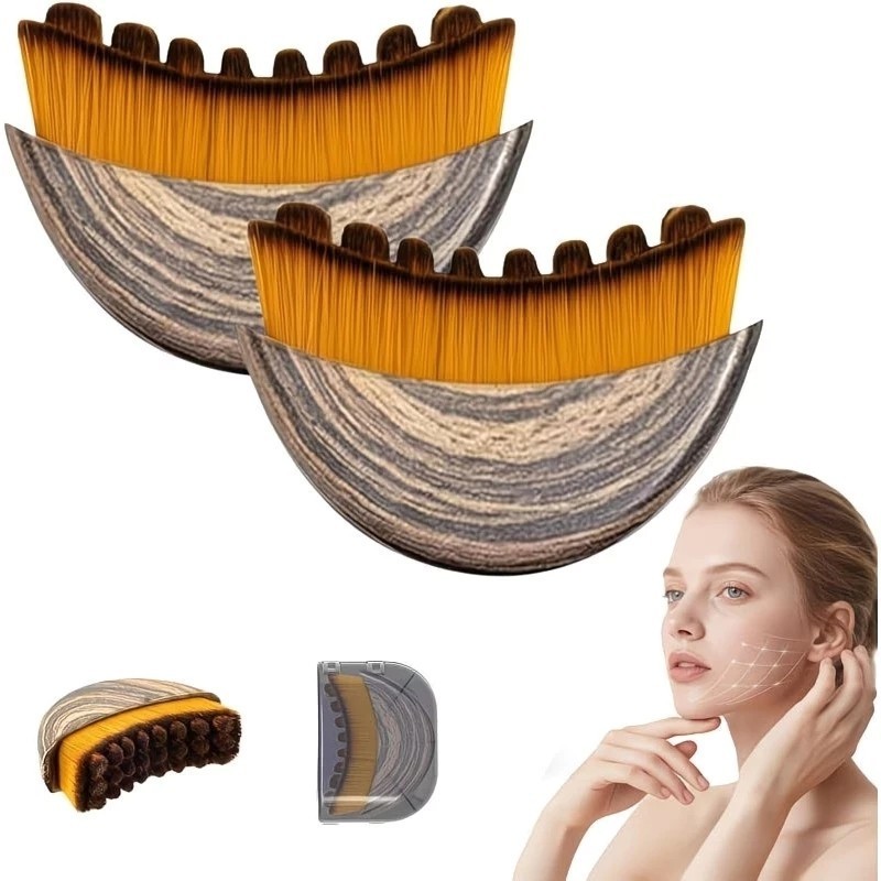 Escova Drenagem Facial 3d Reduz Inchaço Do Rosto Efeito Lift Marrom