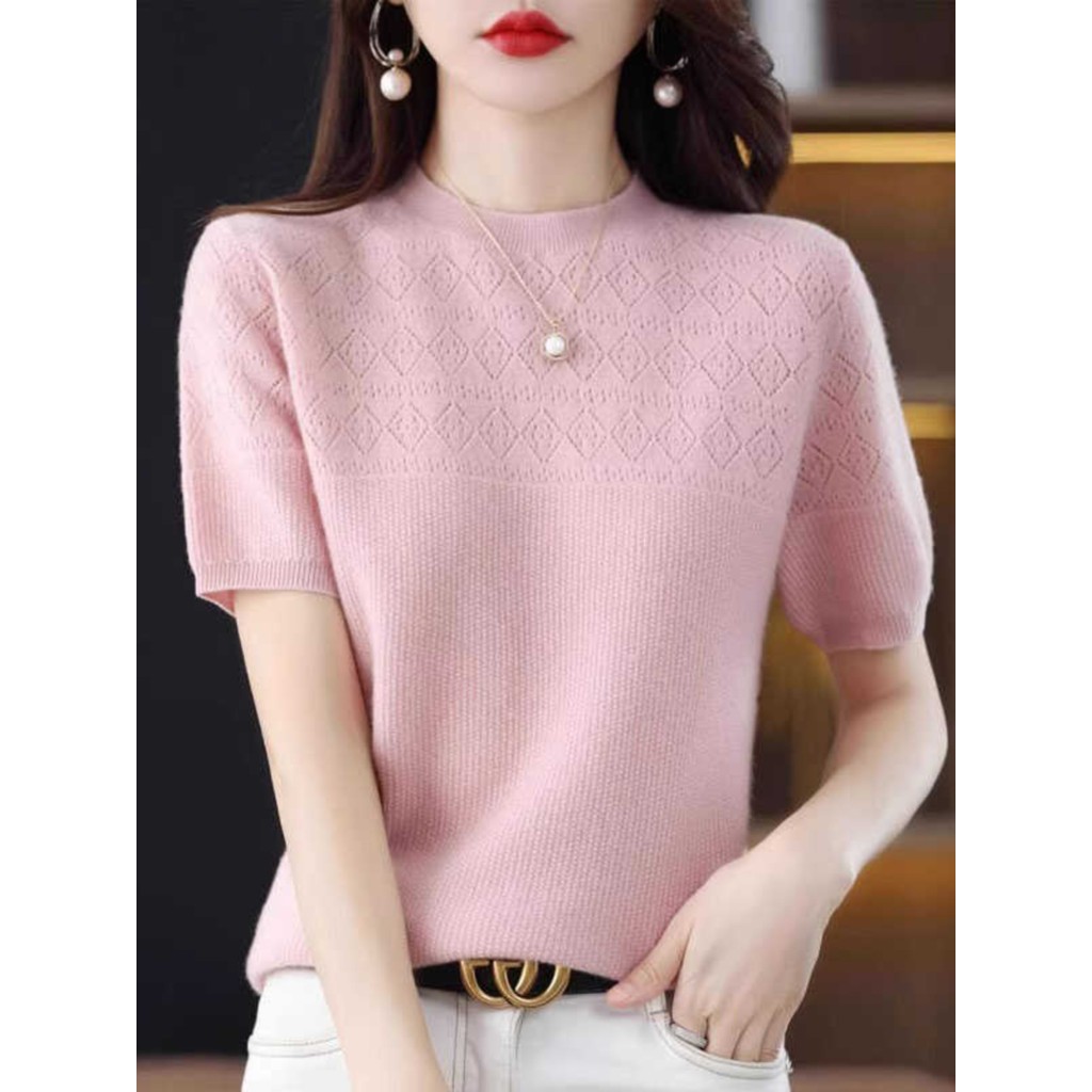 Desconto em marca Etiqueta de corte italiano pedido restante colheita vazamento pedido exterior camisola de malha em tor