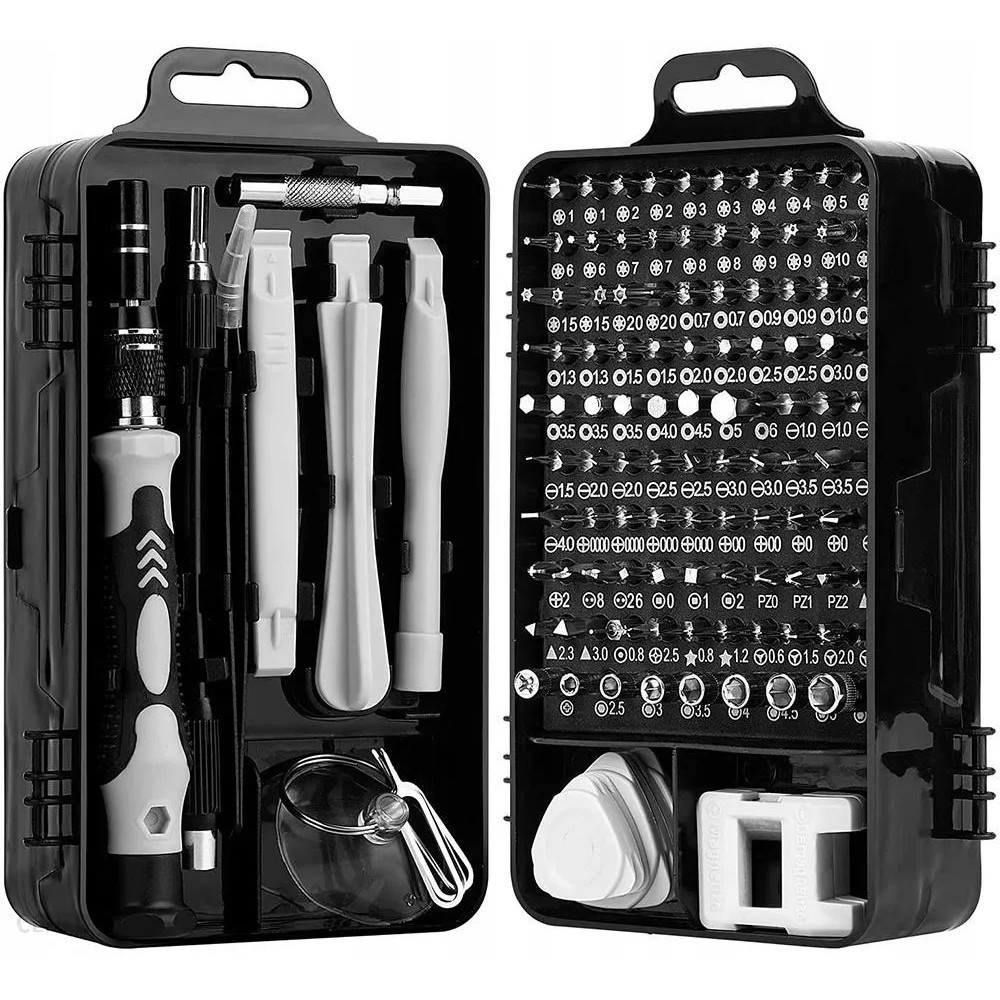 Kit 115 Peças Ferramentas de Precisão com Chaves e Acessórios para Celular,Notebook, Tablet e Câmera
