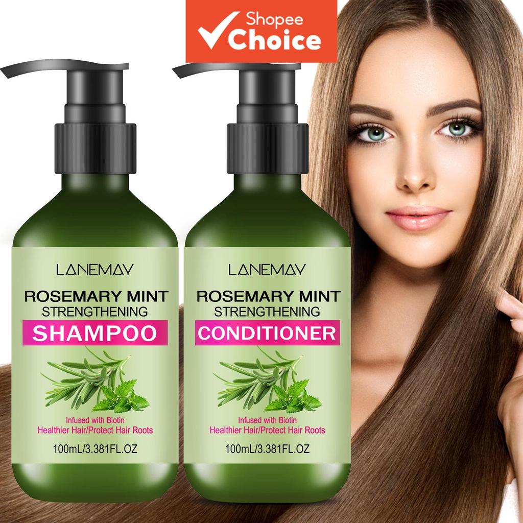 2 peças Conjunto de Shampoo e Condicionador Fortalecedor de Hortelã e Alecrim, Hidratante com Extrato de Alecrim para