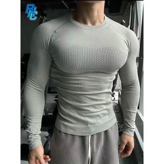 BKCXZICE Icebreaker esportes de secagem rápida manga comprida camiseta masculina sem costura correndo camisa de fundo te