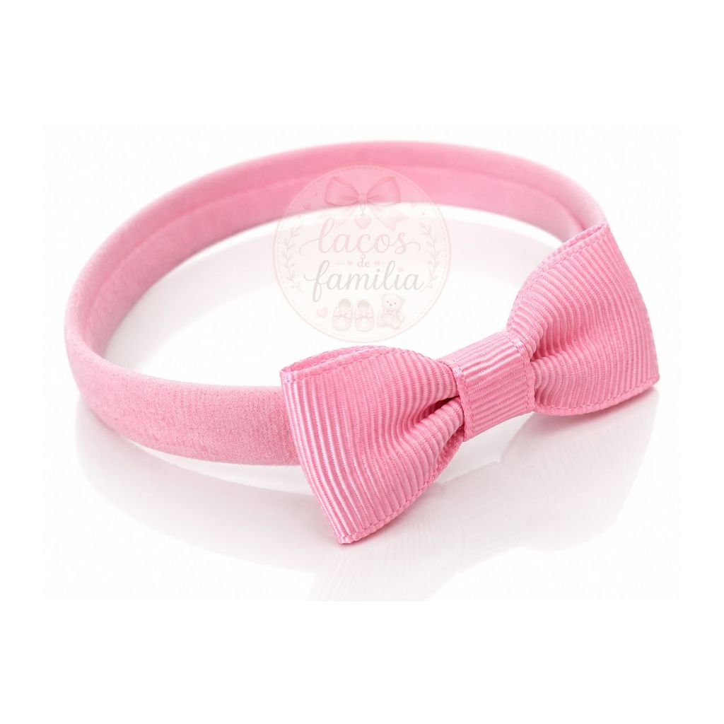 Kit 10 Faixinhas Laços Para Bebê RN Baby Rosa Cabelo — imagem 2 de 2