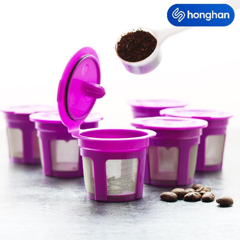 [honghan] Copos K Reutilizáveis Para Keurig-Cafeteiras De Ajuste Universal 1.0 E 2.0-Filtros De Café Kcups Recarregáveis