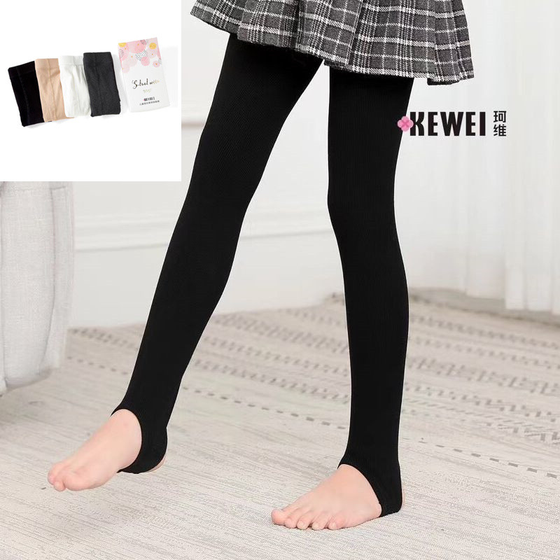 Outono inverno novo estilo Kewei marca meninas corpo pisando calças 6006 magro-ajuste Leggings dança esportes tornozelo-