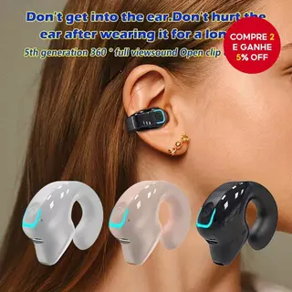 Fone De Ouvido Bluetooth Business Wireless Earbuds-Único Gancho OWS Driver Chamada Viva-Voz Fones Le