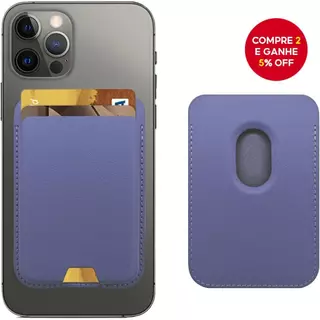 Carteira Magnética Feminina Compatível Com MagSafe Para Suporte De Cartão Seguro iPhone Colado Celul