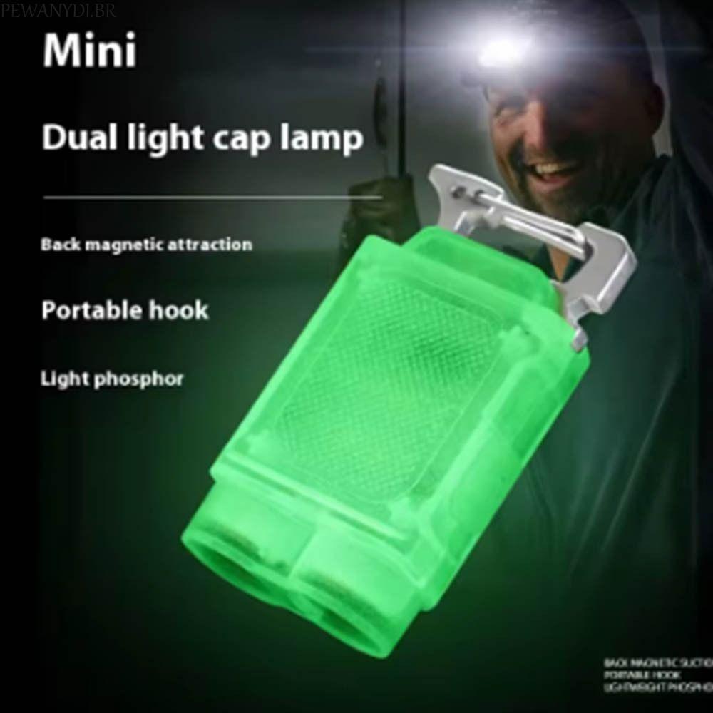 Luz Para Chaveiro PEWANYDI , Lanterna Fluorescente De 6 Modos , Lâmpada Leve Chapéu Com Fonte De Dupla