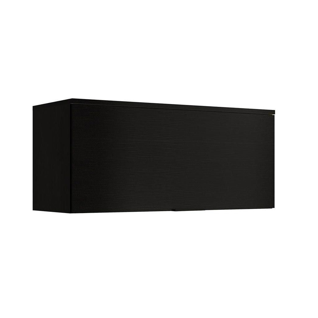 Armário Aéreo p/ Cozinha Alpha 2503 c/ 1 Porta Basculante 80cm Preto - Carraro
