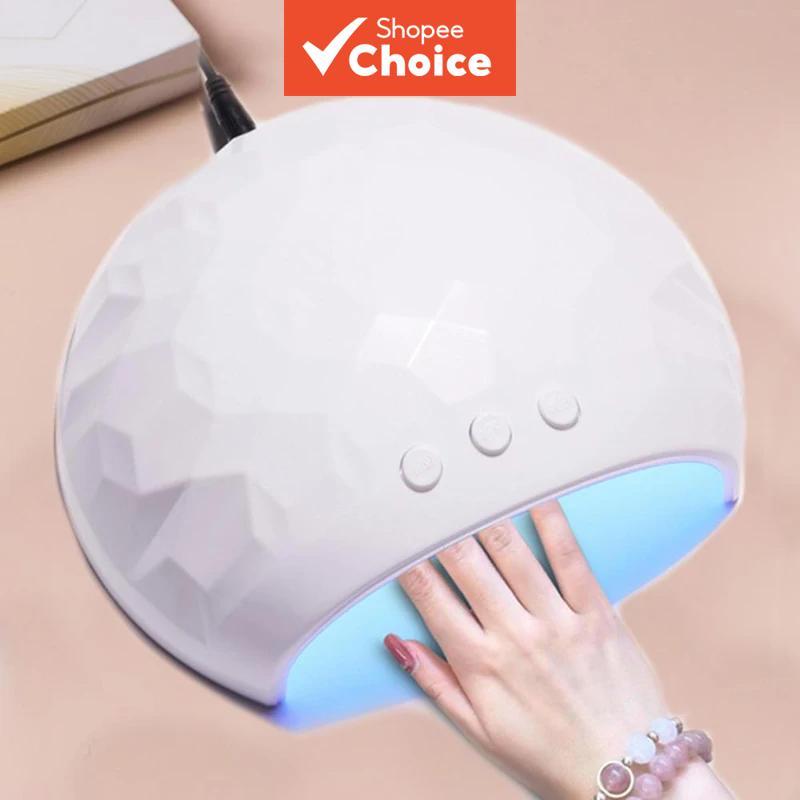 Secador de Unhas 12/18 LEDs com Fonte de Luz Dupla, Secagem Rápida, Lâmpada UV 30/60/90s, Timer, Secador de Esmalte em