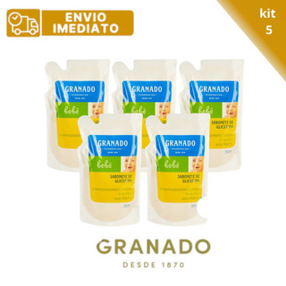 kirt com 5 Sabonete Líquido Granado Bebê Glicerina - Refil 250ml Cada