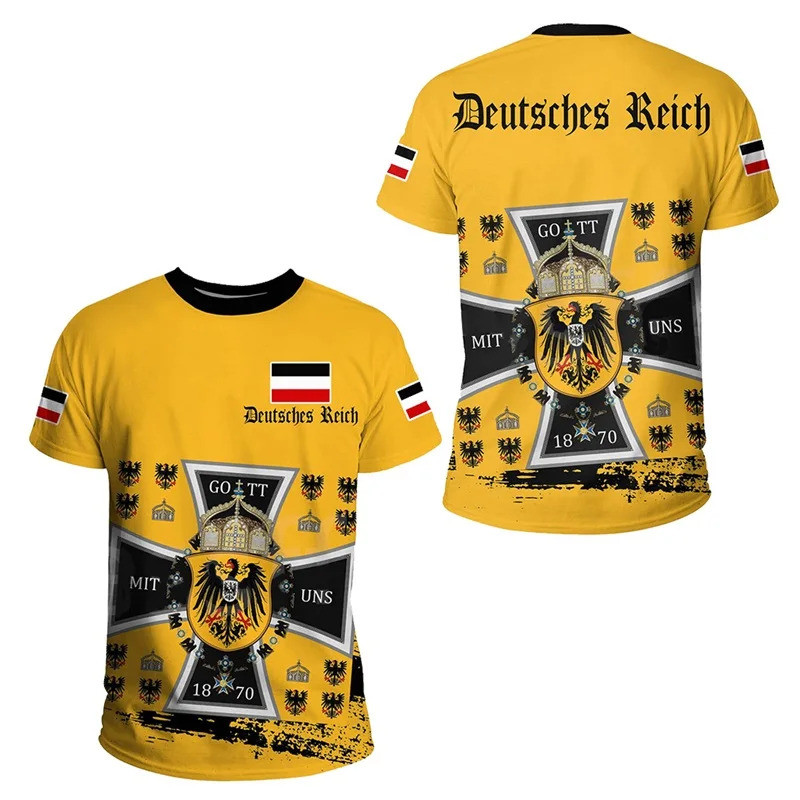 Alemanha Emblema Bandeira Camuflagem T Camisa Masculina y2k Topos Camisetas Deutschland De Futebol 3D Impresso Camiseta