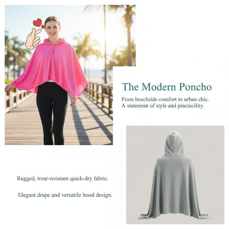 [PEBR] Cobertura De Poncho De Praia Gelada , Envoltório De Toalha Grande Com Capuz Super Absorvente E Seco Para Natação 