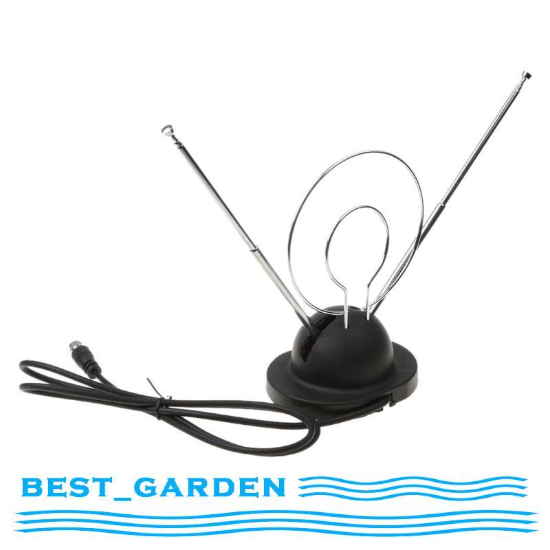[Best_garden] Antena Universal De Plástico Com Orelha De Coelho Interna Para Cabo Color TV VHF HDTV