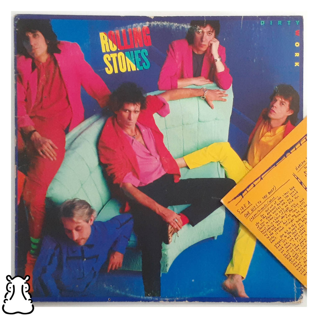 LP Rolling Stones - Dirty Work Disco Vinil 1986 Encarte - Hm