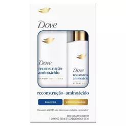 Dove Kit Shampoo 350ml e Condicionador 175ml Reconstrução + Aminoácido