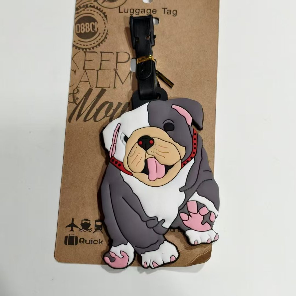 Shiba Inu filhote de cachorro bagagem tag viagem bagagem registro identificação de remessa pequena tag nome tag pingente