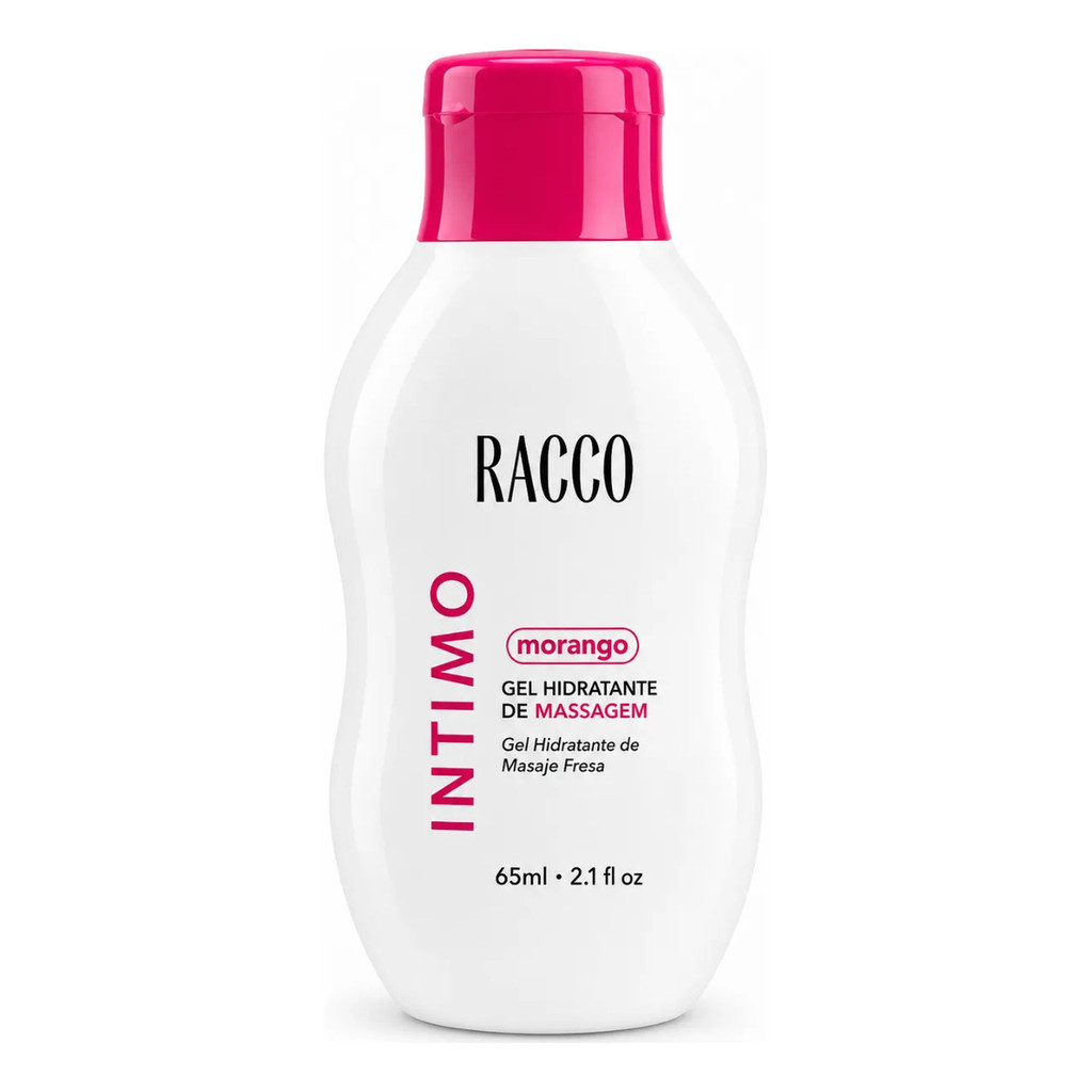 Gel Hidratante Intimo De Massagem Morango Racco 65 Ml