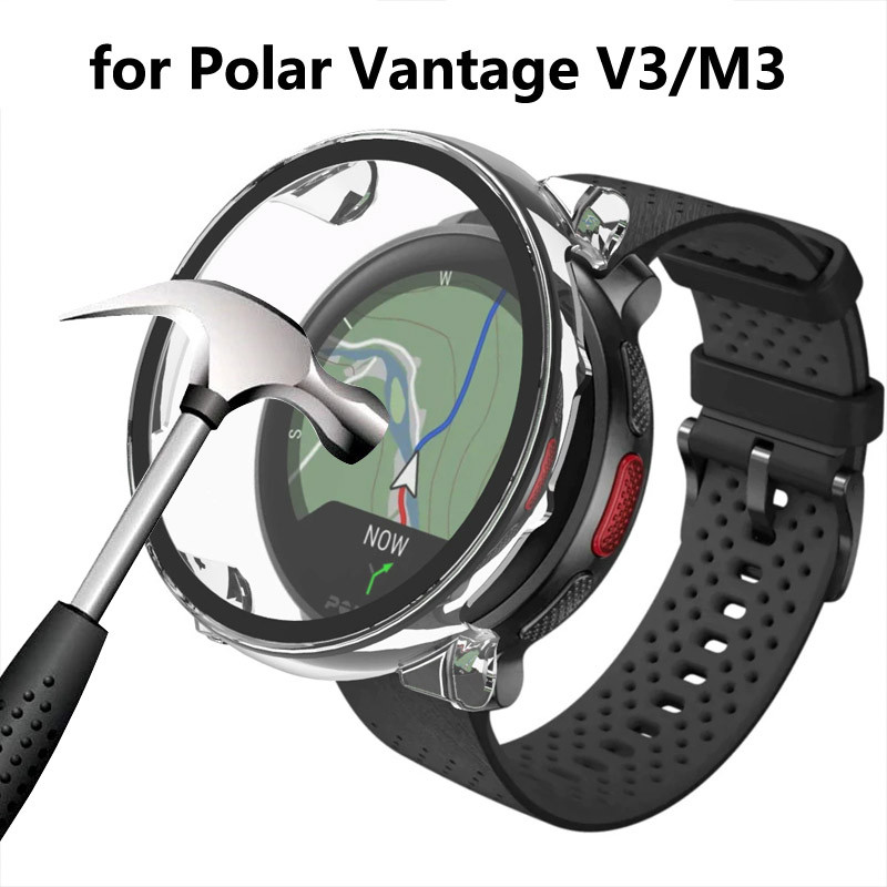 Vidro Temperado + Capa Para PC Polar Vantage V3 M3 Protetor De Tela Quadro Pára-Choques M3 V3 Acessórios