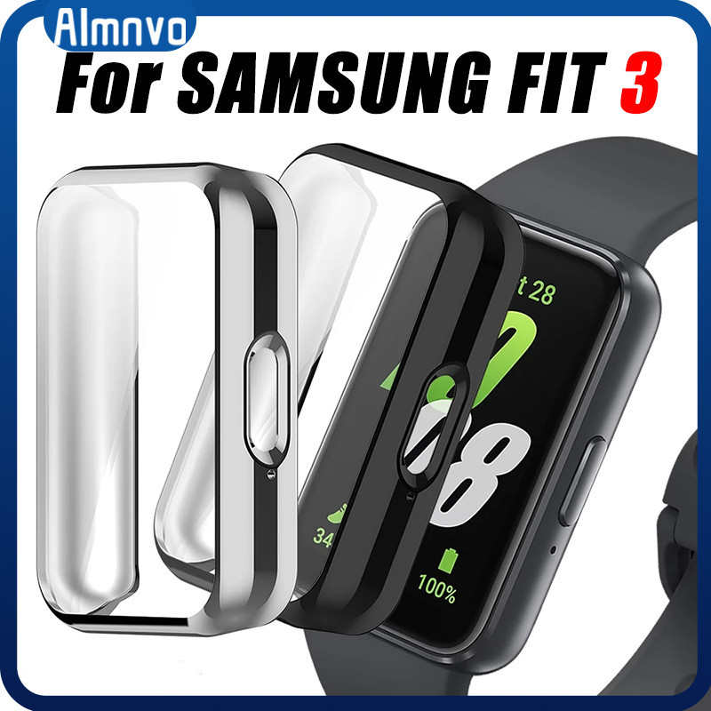 Capinha Case Capa De TPU Macia Pelicula Para Relógio Smartwatch Samsung Galaxy Fit 3 Protetor De Tela