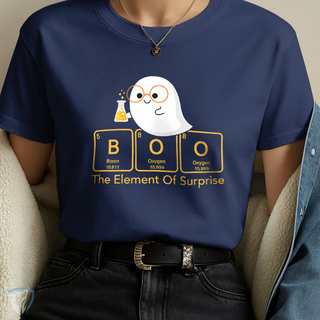 Camiseta Feminina Estampada Fantasma Boo | Química + Halloween Divertido