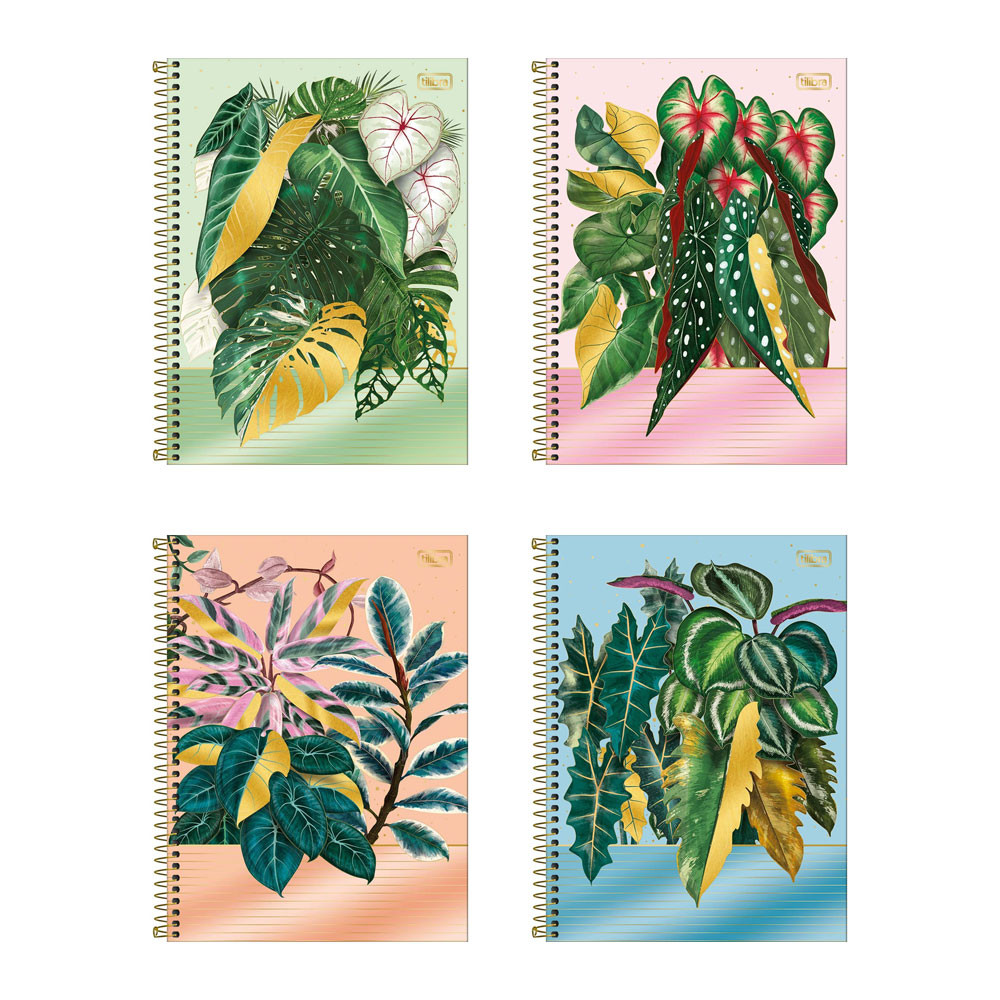 Caderno espiral capa dura universitário 1x1 80 folhas Naturalis Tilibra