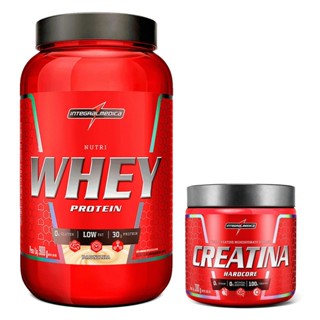 Kit Creatina Hardcore 300g + Hipercalórico Nutriwhey 900g Integralmédica Pote em Oferta na Shopee