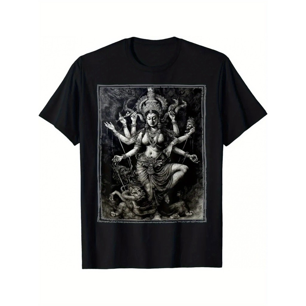 Camiseta Unissex Oversized Plus Size Feminina Masculina Premium Plus size Kali Preto, Básica  100% Algodão Confecção Pró