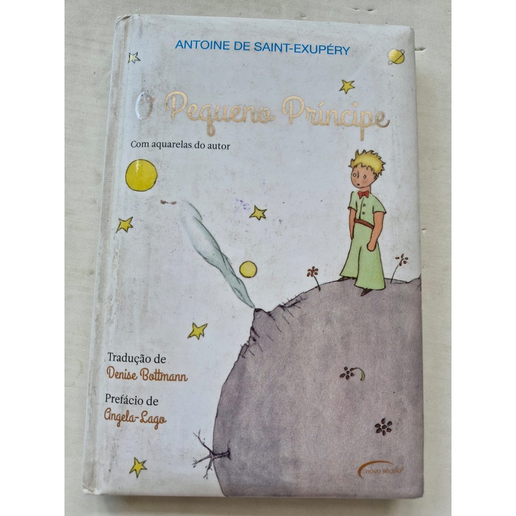 LIVRO, O PEQUENO PRÍNCIPE, COM AQUARELAS DO AUTOR, ANTOINE DE SAINT EXUPÉRY - CAPA ALMOFADADA