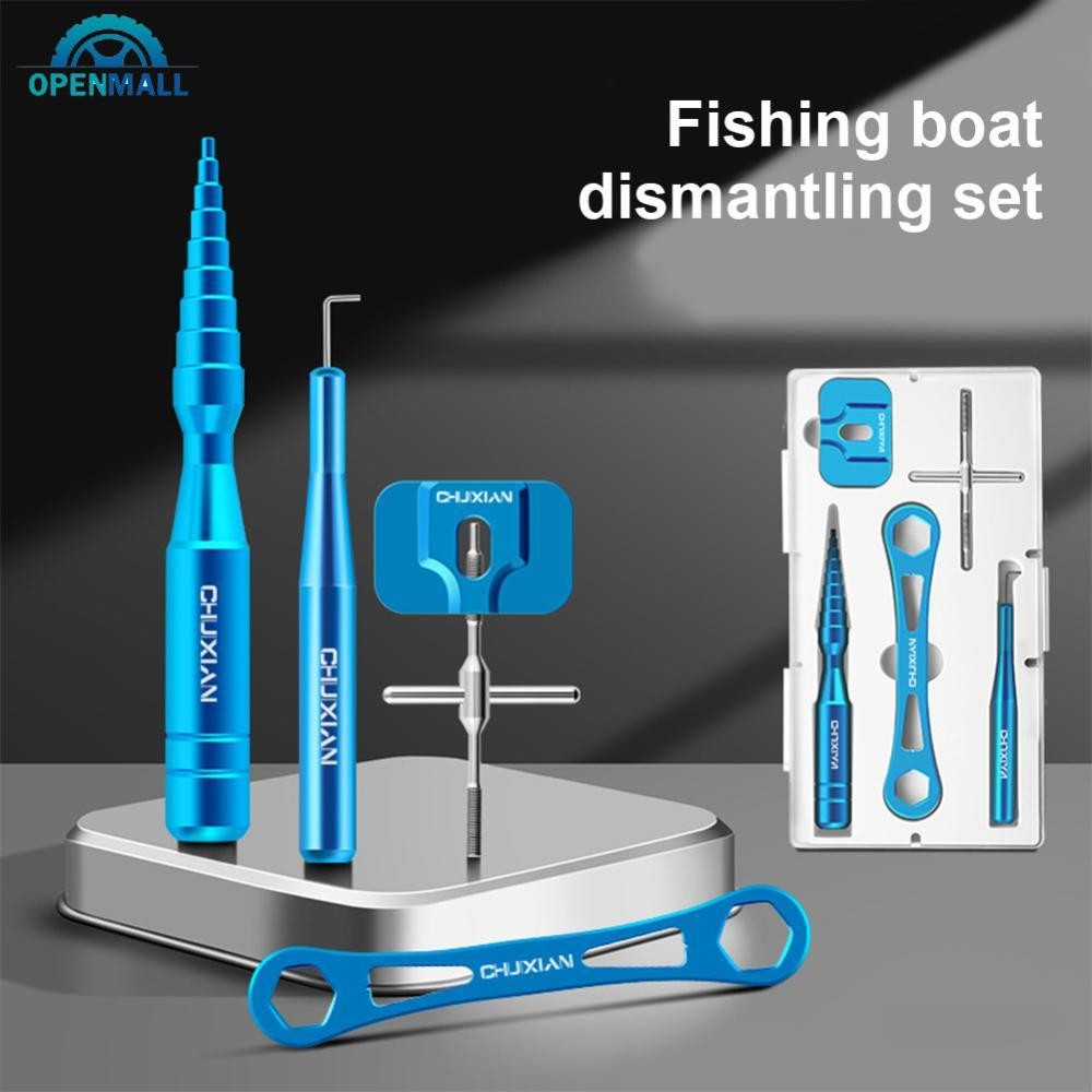 OPENMALL Isca Roda De Pesca Liga De Alumínio Ferramenta De Desmontagem Manutenção De Incluindo Chave De Pino Cone Trapez