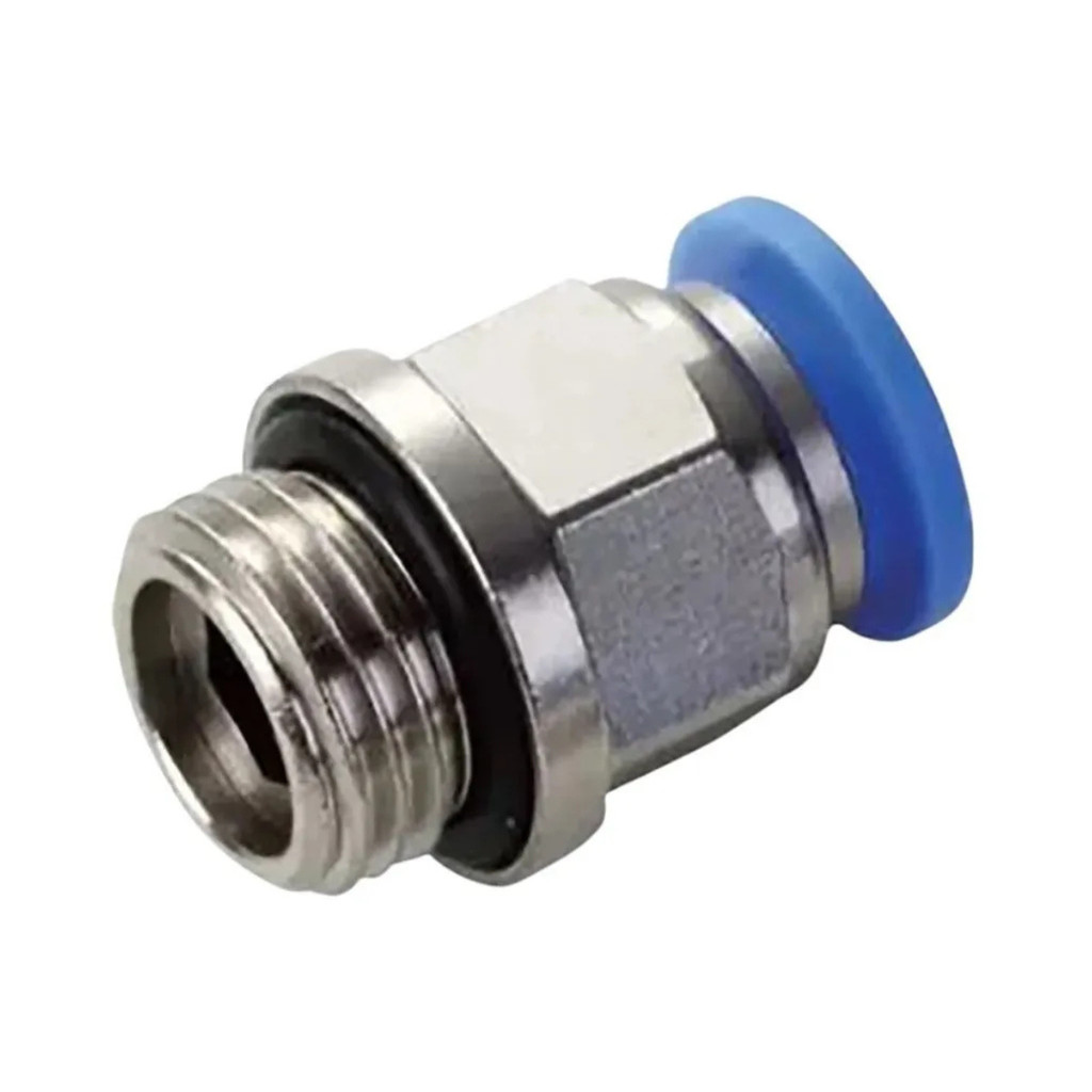Conector engate rápido tubo pu 12mm x rosca 3/8 bsp -10 pçs