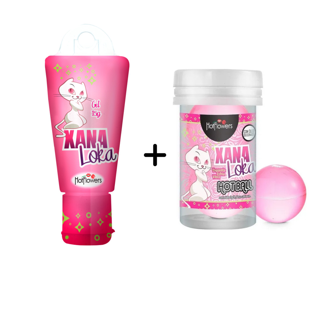 Kit Xana Loka Gel e Bolinha Explosiva Esquenta, Esfria e Vibra