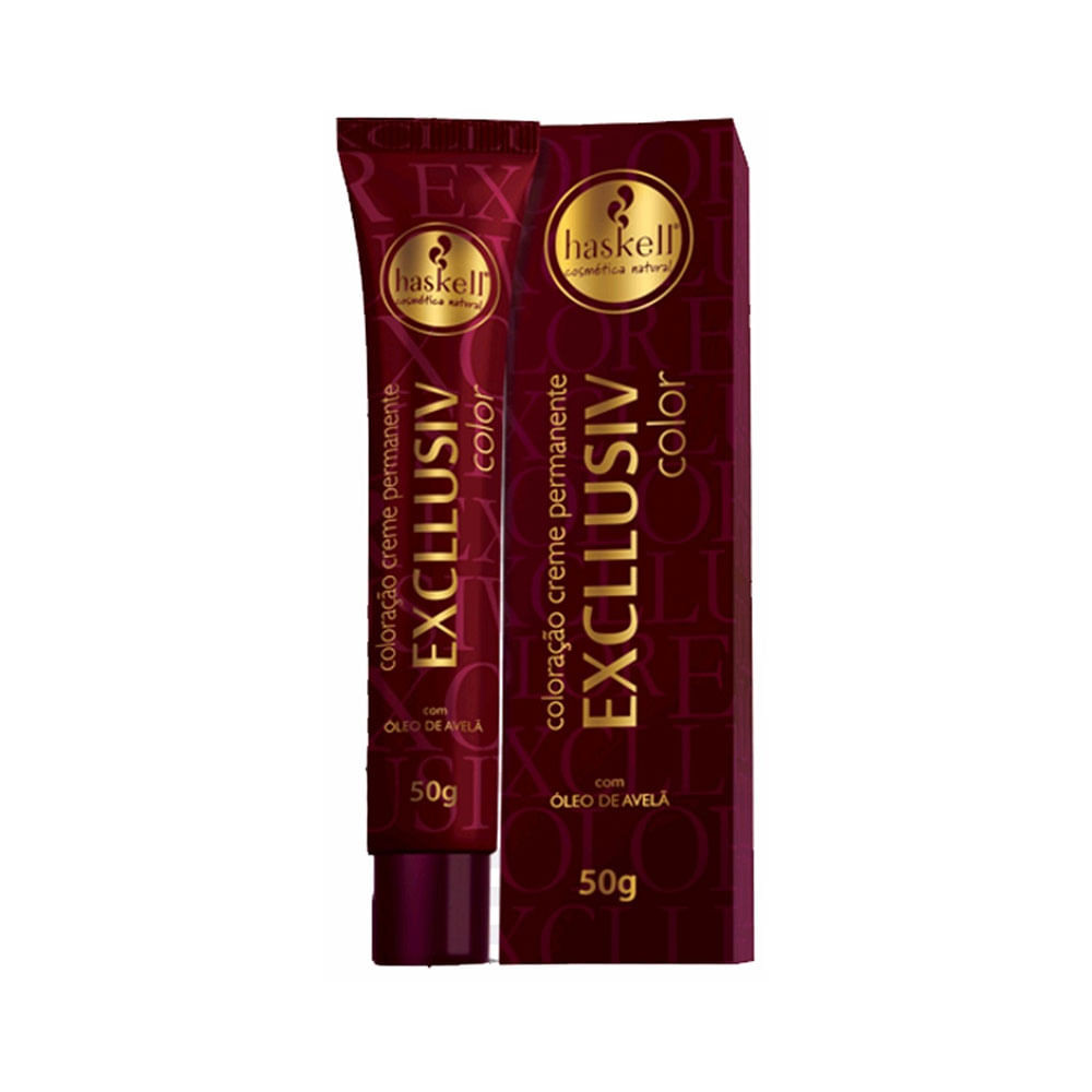 Coloração Creme Haskell Excllusiv Color 3.0 Castanho Escuro em Oferta na Shopee