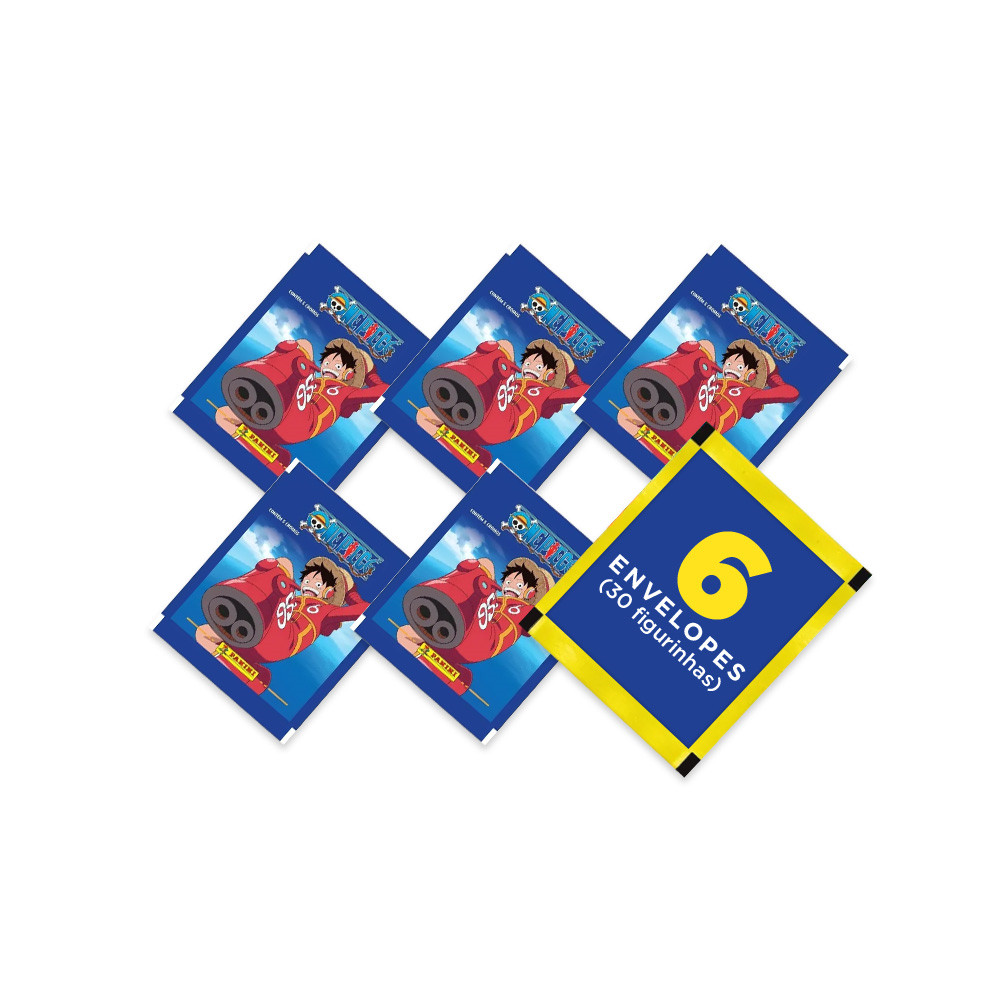One Piece Egghead 2025 - Contém 6 Envelopes (30 Figurinhas) - Novo