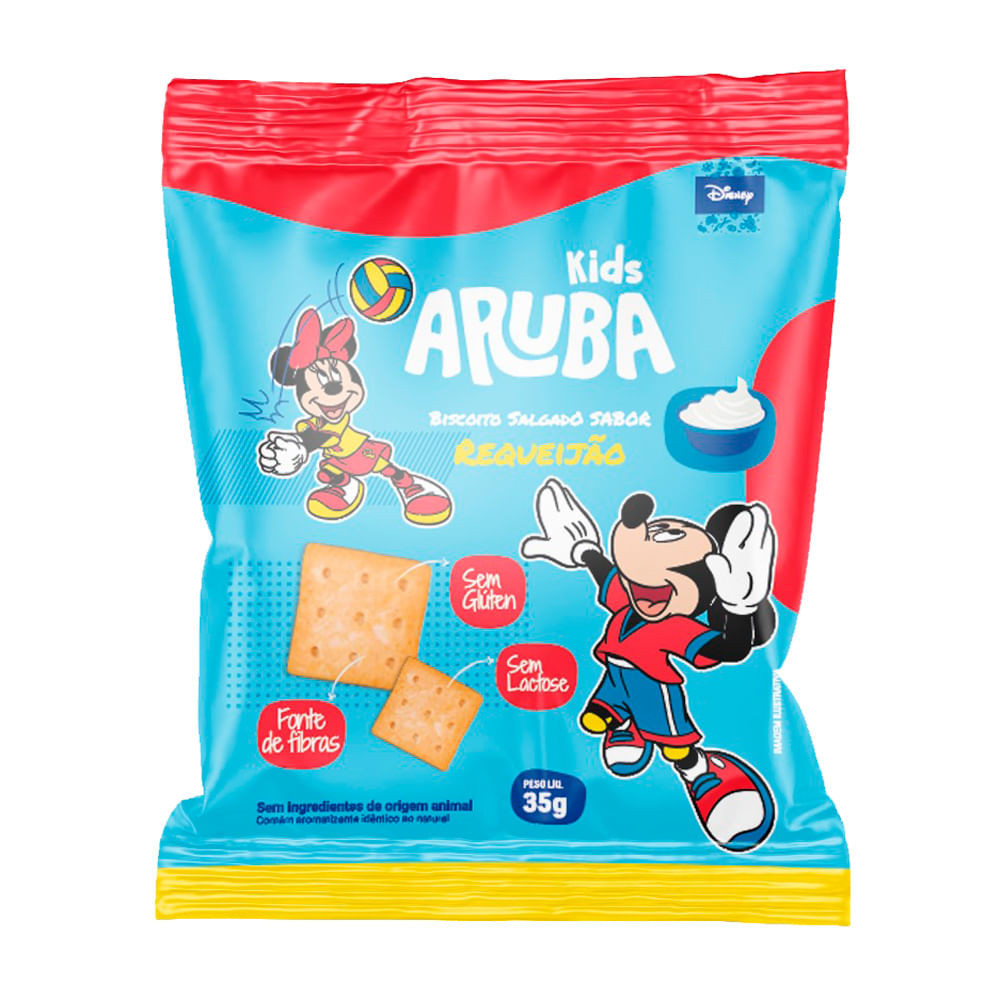 Biscoito Aruba Kids Salgado Sabor Requeijão 35g