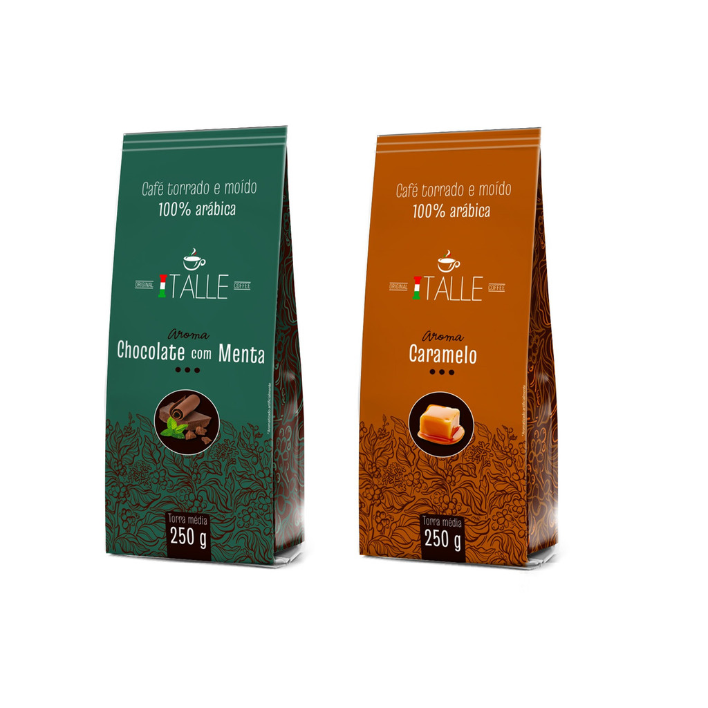 Café Italle Aromatizado Chocolate Com Menta E Caramelo 500g