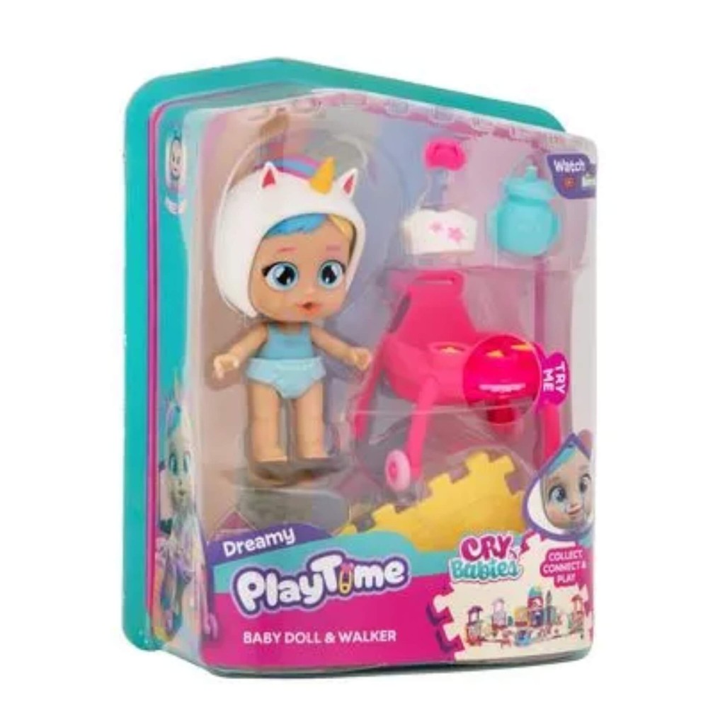 Boneca Infantil Cry Babies Playtime Dreamy com Carrinho Multikids - BR2463 em Oferta na Shopee