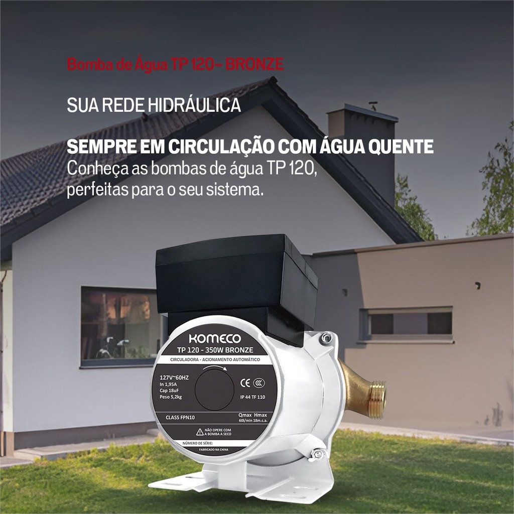 Pressurizador De Água TP120 350w Para Torneiras E Chuveiro — imagem 2 de 2